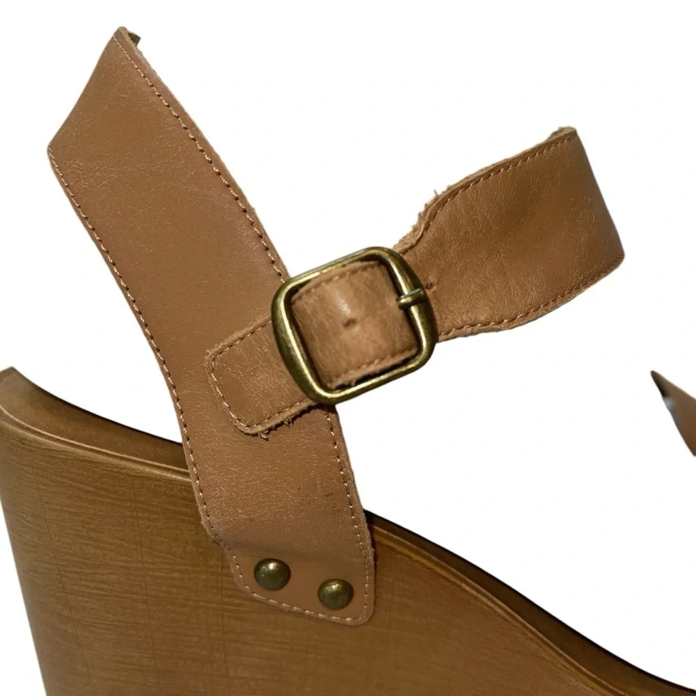 Lucky Brand Women's Shoes Size 8M Brown Leather "Zaidy" Platform Sandal - Picture 2 of 13